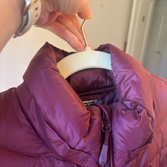 32 Degrees Long Ultralight Down Packable Maroon Coat - Picture 6 of 8